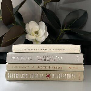 Book Stack by Color~neutral, beige~ Home/Office Decor~ Wedding~Centerpiece